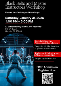 Black Belts and Master Instructors Workshop